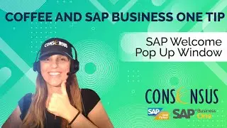 SAP Welcome pop up window
