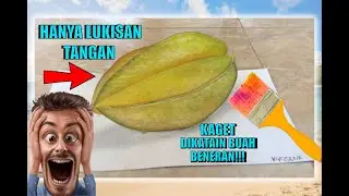 Cara Menggambar 3D Ilusi  Buah Belimbing