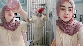 Hijab blund3r main air💦 sampai ngcap banget‼️