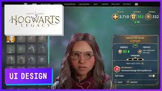 📐 Game UI Design - Hogwarts Legacy menu UI (2023)