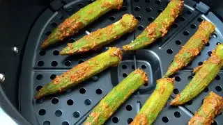 Lady's Finger Masala Fry | Less Oil Healthy Air Fryer Version | Super Spicy & Yum