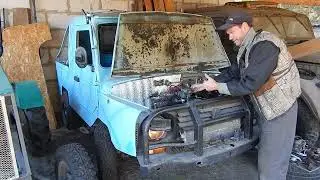 ЛуАЗ айсберг. Долго стоял, как запустится. Карбюратор 2141