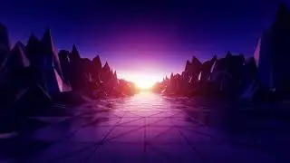 80s retro grid and terrain background 4k vj loop video | No copyright video