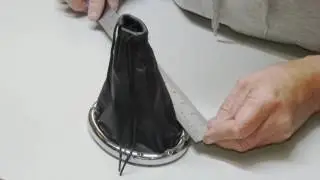 Oval Leather Gear Gaiter With Chrome Surround GRGT6