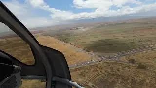 Road to Hana helicopter ride, starting with takeoff at airport. Maui Hawaii Vacation 2022