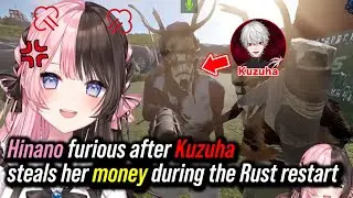 【VSPO! 】Hinano furious after Kuzuha steals her money during the Rust restart【VCR Rust ENG SUB】