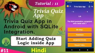 How to make Quiz App in Android Studio | Quiz App in Android with SQLite | Quiz Logic Part 11