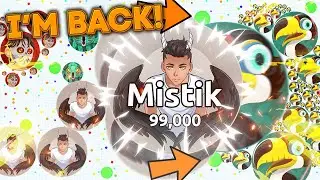 I AM BACK! Mistik NEW Agar.io Game - Senpa.io