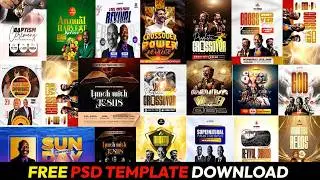 DOWNLOAD FREE PSD FILES - CHURCH FILES - 100% PHOTOSHOP EDITABLE FLYERS