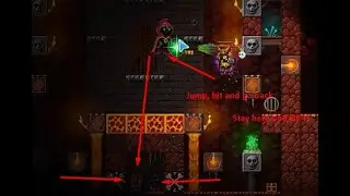 Killing the netherworld miniboss!  Pixel Worlds