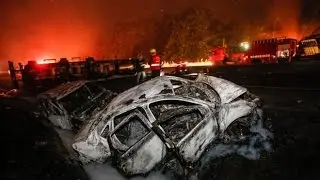 TRAGEDIA-explosão de caminhão álcool - Acidente BR 277 - domingo 03/07