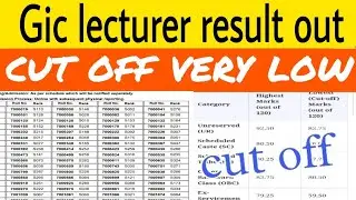 uppsc gic result 2021|gic lecturer result 2021|gic latest news today|gic result|gic cut off|gic news