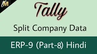 How to Split Company Data in Tally ERP 9 By Techno Mahesh(Part-8).