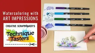 Watercoloring with Art Impressions Rubber Stamps - Technique Tasters #317