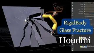 How To Simulate Glass Fracture In Houdini | RigidBody Dynamics | Quick Tutorial | RBD SOP Workflow