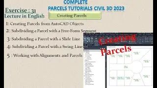 Creating Parcels from AutoCAD Objects in Civil 3d Exercise 31