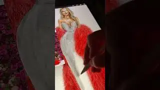 Digital fashion illustration on Procreate
