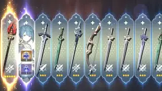 Genshin Impact tirando gachapones al banner de armas