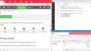 W3School java Script Array every() some()