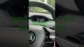 Skoda enyaq trip data shown on dash panel