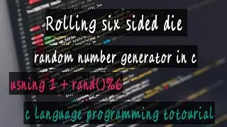 random number generation || rolling six sided die for 6000000 #ctutorial #desktopapdevelopment