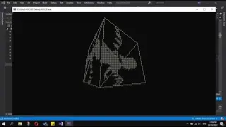 Bad Apple but it's projected on a cube in a 3D ASCII Graphics Engine inside a console (C++)