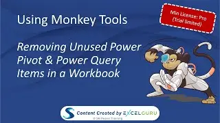 Using Monkey Tools - Quickly Identify & Remove Unused Power Pivot & Power Query Items in a Workbook!