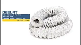 Heat and High Temperature Resistant Duct - 4" (Diameter) x 16 ft (Length) - 1470°F