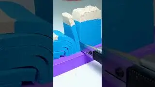 Very Satisfying and Relaxing Kinetic Sand Cutting ASMR 6 #shorts #asmr #satisfying