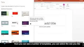 Creating a presentation from a template