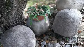 Камни из гипертуфа и пластиковых бутылок
