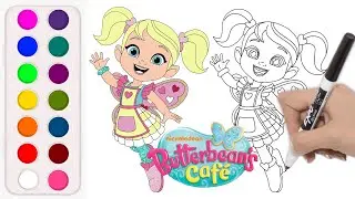 ** STEP by STEP** How to draw and color Cricket from Butterbean's Cafe @FKColoring  ​