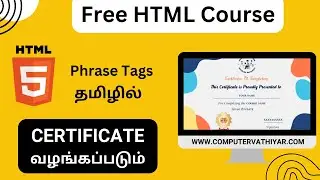 HTML Phrase Tags In Tamil | Free Complete HTML Course With Certificate | Computer Vathiyar