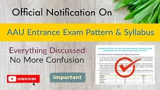 AAU Official Notification on Exam Pattern & Syllabus for All Courses | Complete Discussion