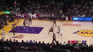 Lakers LeBron James with CRAZY Ankle Breaker Of The Year on the Rockets Rookie  but... vs Houston
