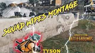 TERRIFIED SQUAD WIPES MONTAGE | TYSON (4 FINGER NO GYRO) | PUBG MOBILE