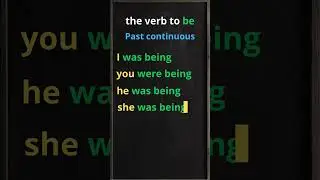 THE VERB TO BE - PAST CONTINUOUS