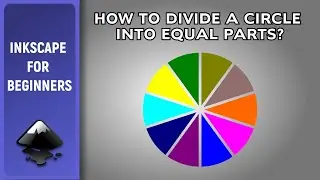 How to divide a circle into equal parts in Inkscape. Tutorial for beginners