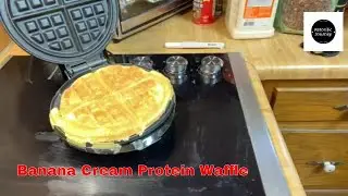 Banana Cream Protein Waffles