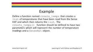 Learning IoT lists in Python Lesson Part Two