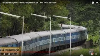 Train to Jog Falls: Talguppa-Mysuru Intercity Express curving at Sagara Jambagaru Shimoga Karnataka