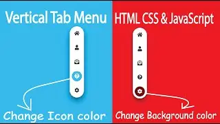 JavaScript Animation Tutorial Web Design | Vertical Tab Menu Using HTML CSS & JavaScript