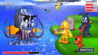 ползали в искажениях и попали на тёмный остров во (FNAF world)