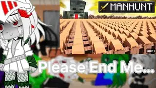 Mob Girls Reacts To 1,000,000 Villager MANHUNT | Part 2/2 | (Gacha Club)