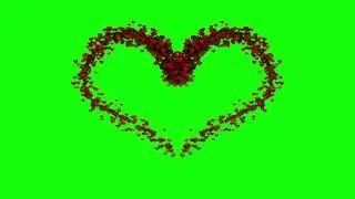 Heart Being Formed on Green Screen Background   Free HD Video Clips