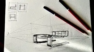 How to sketch and design modern furniture (more complex forms) #Design #furnituredesign #Sketch ￼