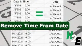 Remove Time From Date in Excel