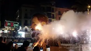 Double EXPLOSION Fallas Figure - Sorolla by Escif - Cremà Fallas 2023 - Falla Reina-Paz-San Vicente