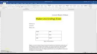 Align the Endings of Lines in MS Word