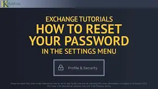 HubKoin Exchange Tutorials - How To Reset Your Password In The Settings Menu